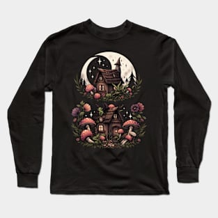 Aesthetic Goblincore and dark Cottagecore Mushroom women Long Sleeve T-Shirt